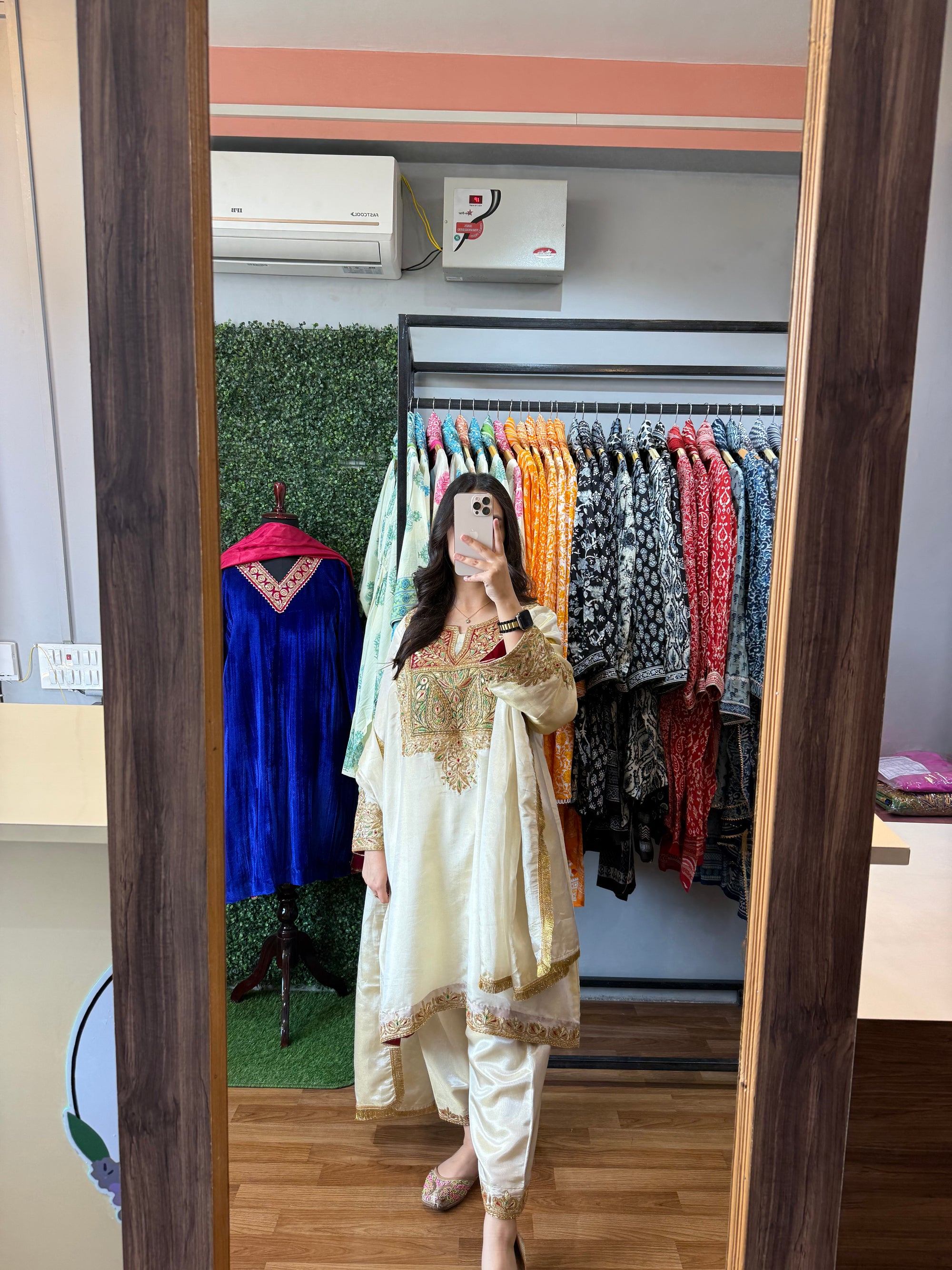 Pearl White Tilla Embroidered Suit